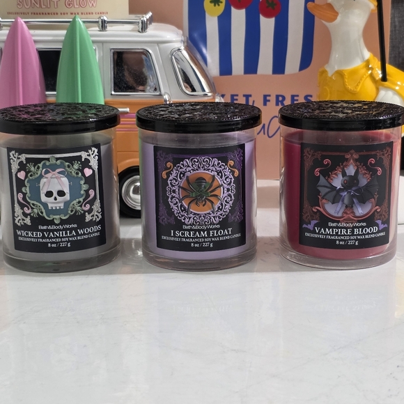 Bath & Body Works Summer Halloween 2025 Single Wick Candle Set of 3 NEW - Picture 1 of 10